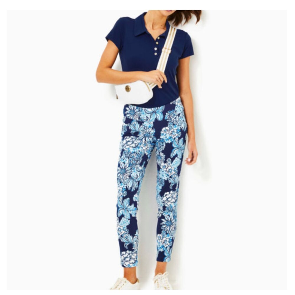LIlly Pulitzer Corso Pant UPF 50+ Bouquet All Day Golf